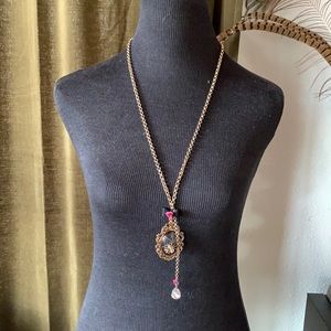 Betsey Johnson spiderweb necklace